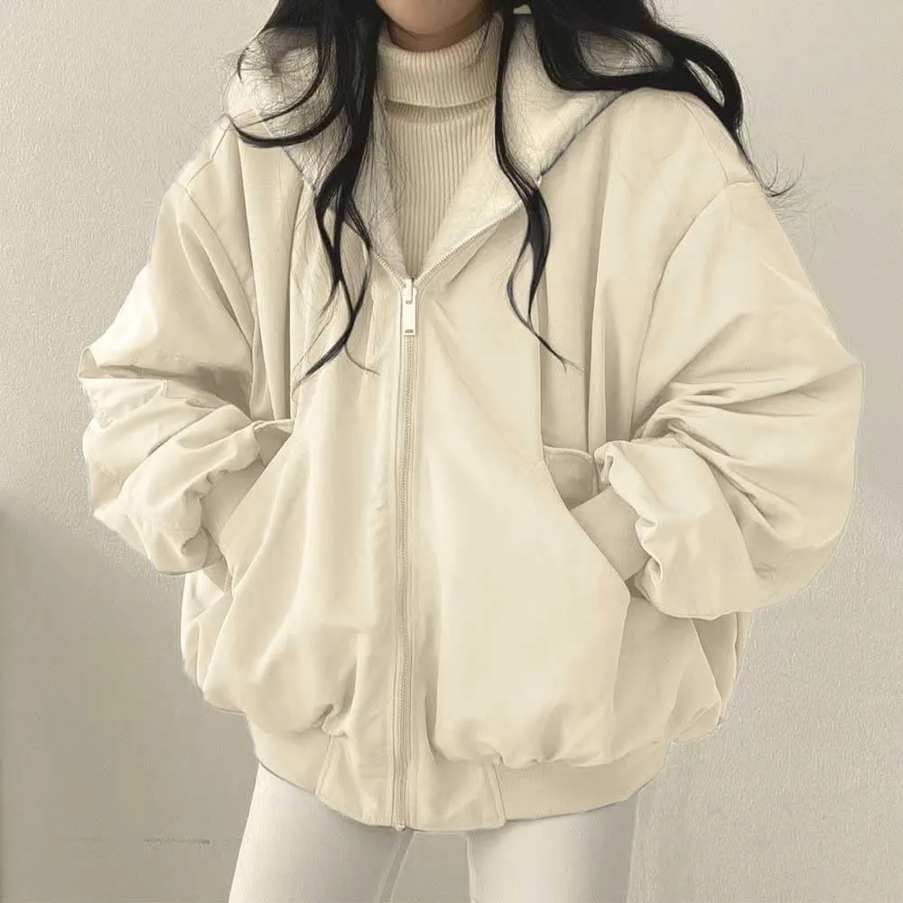 Women down Jackets With Thickened Wool Double Jacket Hooded Thick Jacket Top Womens Style Winter Coat