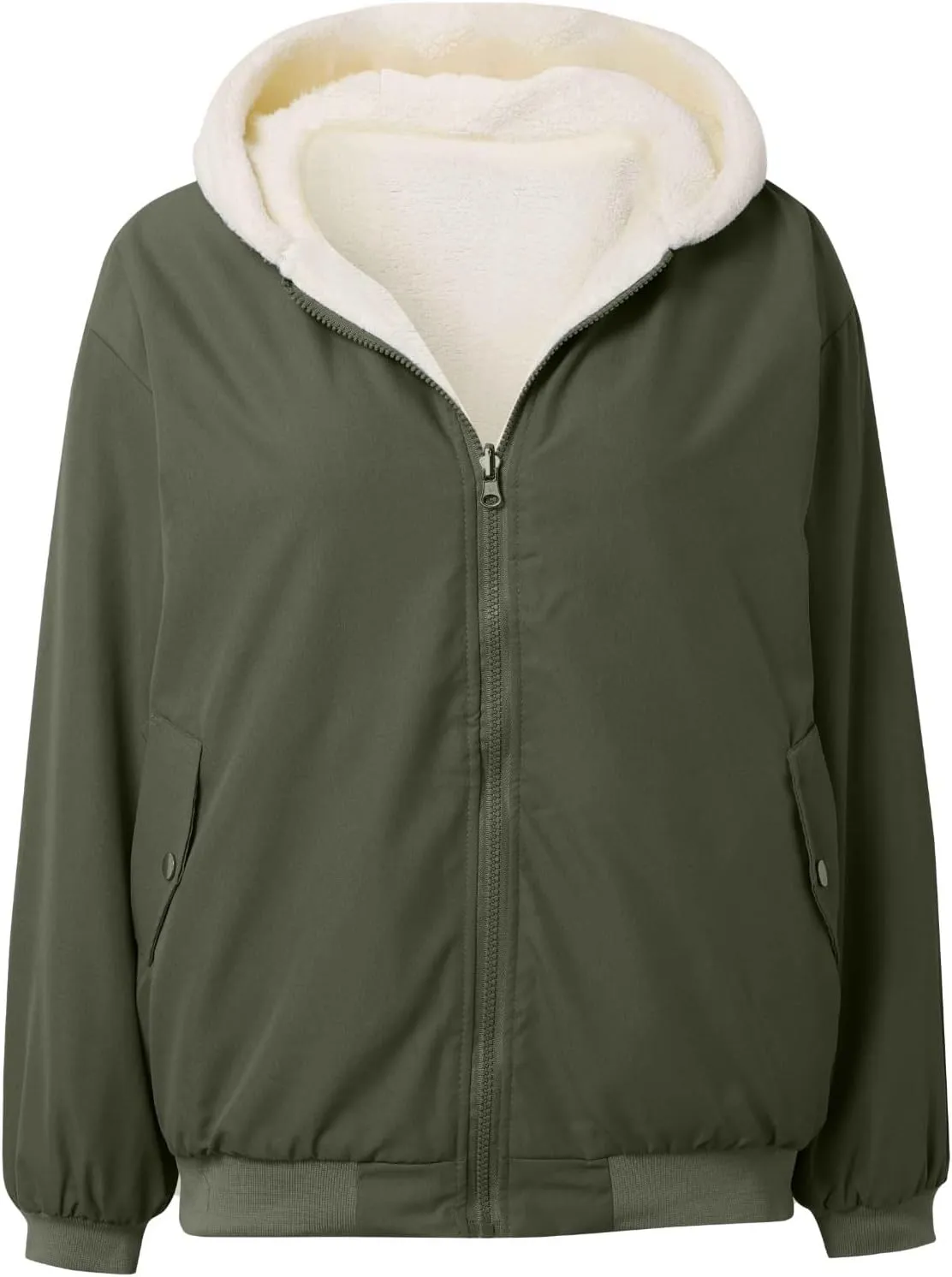 Women down Jackets With Thickened Wool Double Jacket Hooded Thick Jacket Top Womens Style Winter Coat