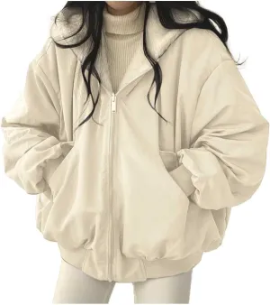 Women down Jackets With Thickened Wool Double Jacket Hooded Thick Jacket Top Womens Style Winter Coat