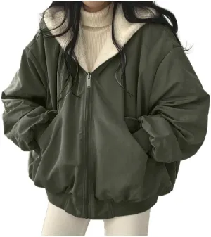 Women down Jackets With Thickened Wool Double Jacket Hooded Thick Jacket Top Womens Style Winter Coat