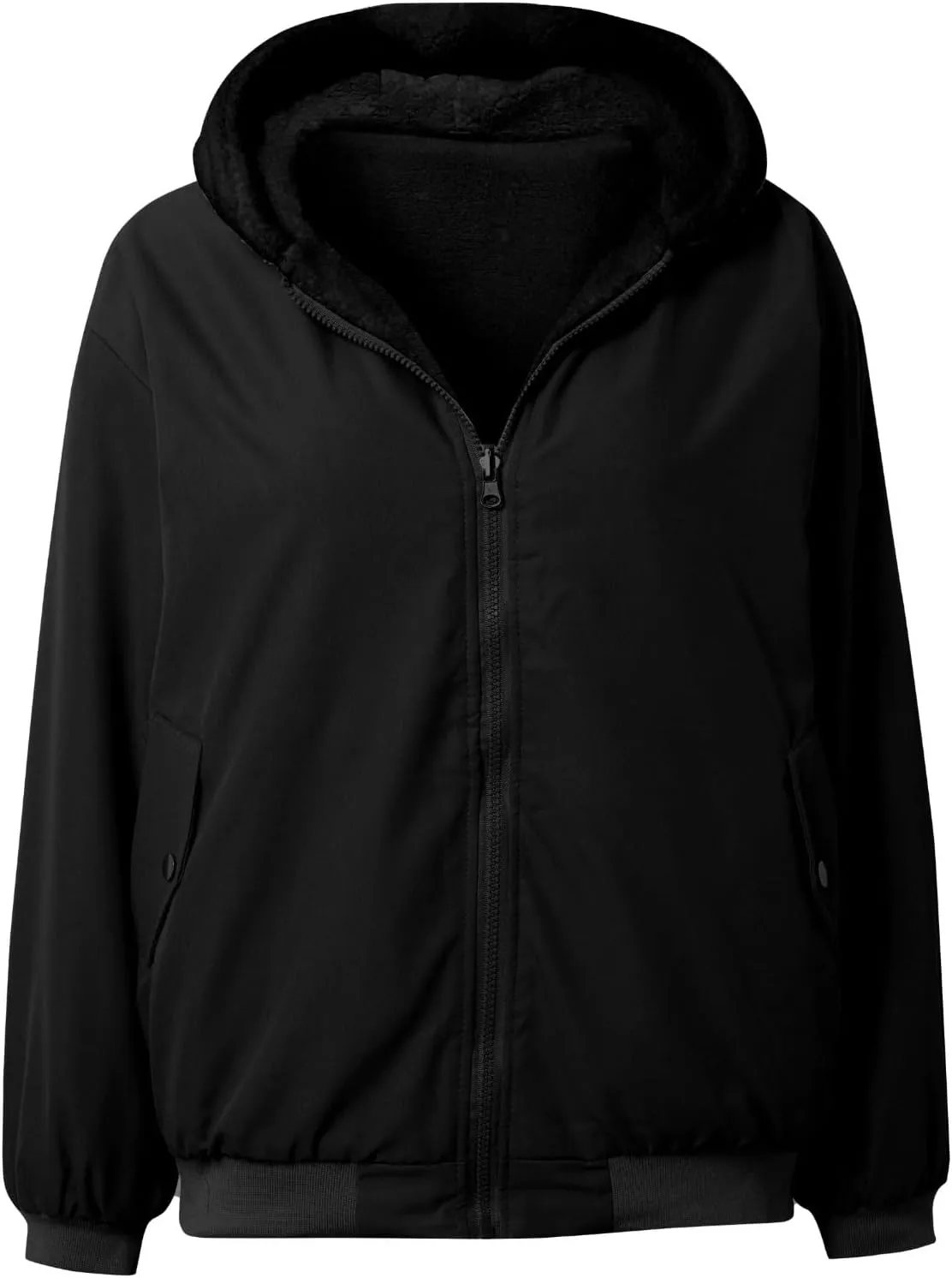 Women down Jackets With Thickened Wool Double Jacket Hooded Thick Jacket Top Womens Style Winter Coat