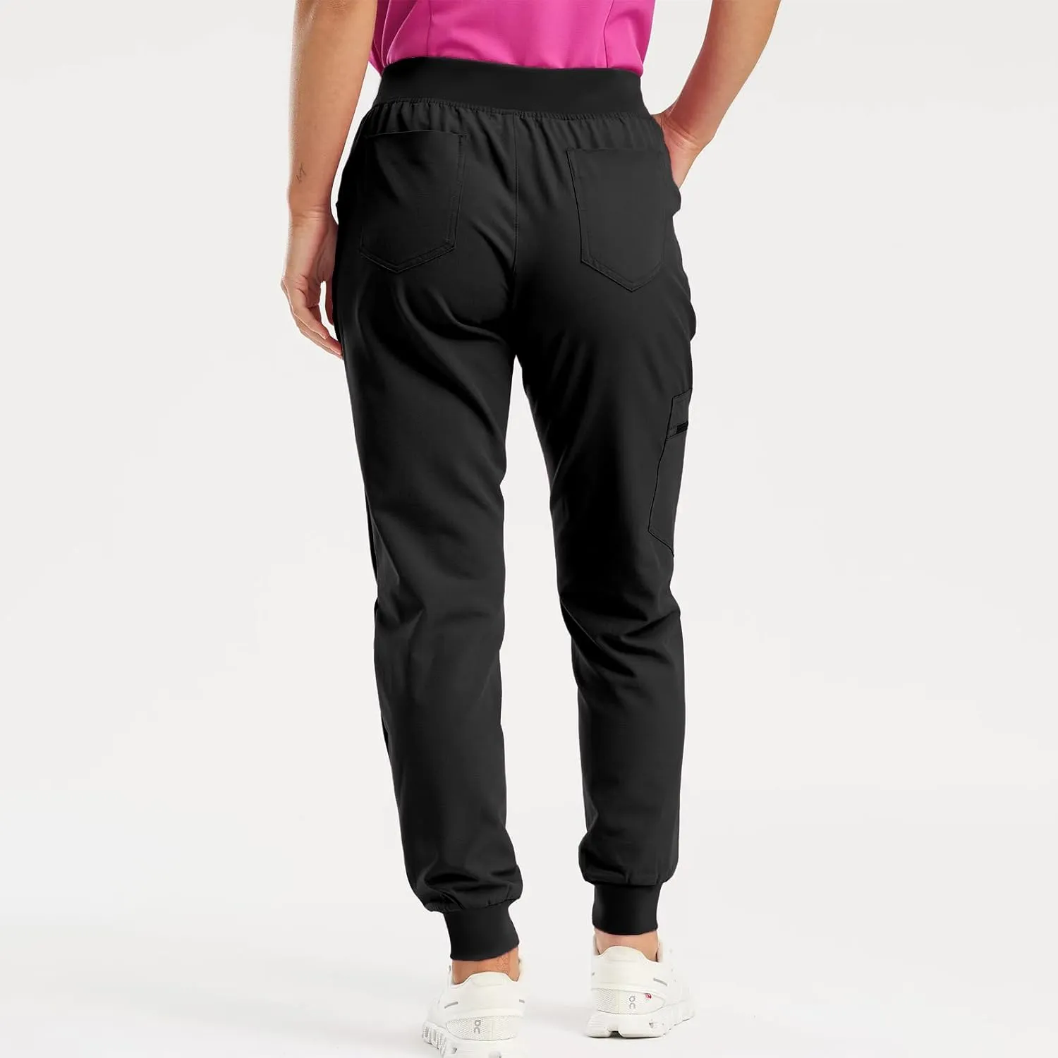 Women's Frosted Solid Color Casual Sport Pockets Drawstring Jogging Dressy Loose Fit Fashion